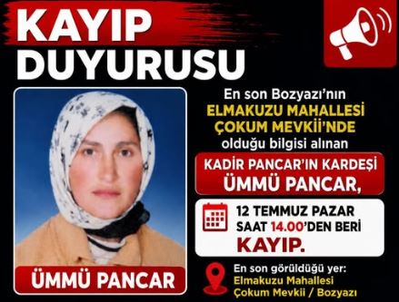 Bozyazı’da Ümmü Pancar kaybolmuştur!