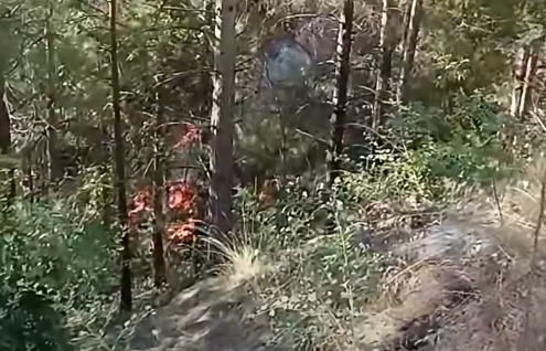 Kaş Yayla Yolunda Araç Uçuruma Yuvarlanıp Alev Aldı