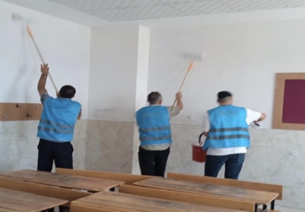 Denetimli serbestlik yükümlülerinden 6 okulda bakım ve tadilat