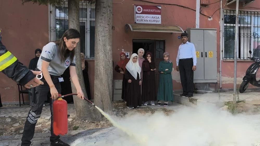 Anamur’da Kur’an kursunda yangın tatbikatı